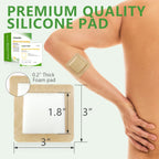 Silicone Adhesive Foam Dressing with Gentle Border 3x3 10 Pack, High Absorbency Foam Wound Bandage for Bed Sore Leg Ulcer Fo