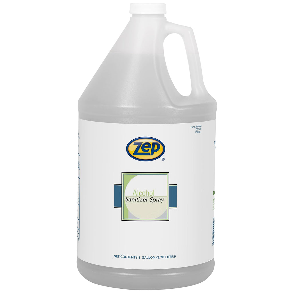 Zep Alcohol Hand Sanitizer Spray Refill - 1 Gallon (Case of 4) 90024-70% Ethanol-Based, Non-Foaming for Dispensers, Manufactured