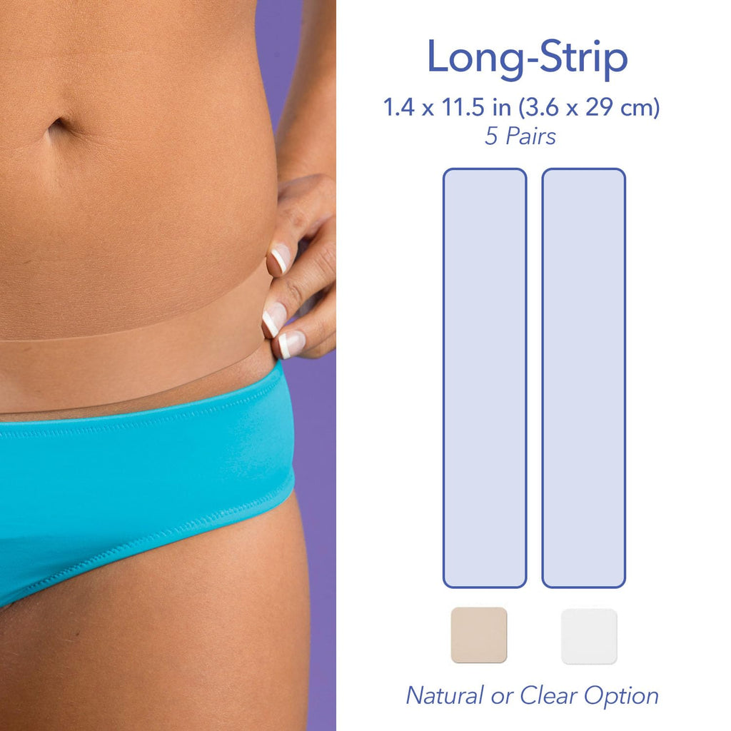 Epi-Derm Long Strips, Premium Grade Silicone Scar Sheets for C-Section, Tummy Tuck, Hysterectomy & Cardiac Surgery Scars, Reusab