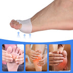 4pcs Silicone Toe Separators, White Toe Spacers Soft Comfort Dividers with Breathable Holes Foot Reusable Protector Tool for Men