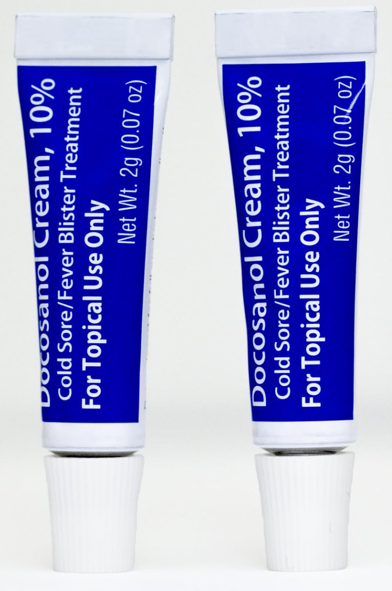Wellness Basics Docosanol Cream 10% | Cold Sore Treatment | Shortens Healing Time | 0.07 oz - 2 Tubes