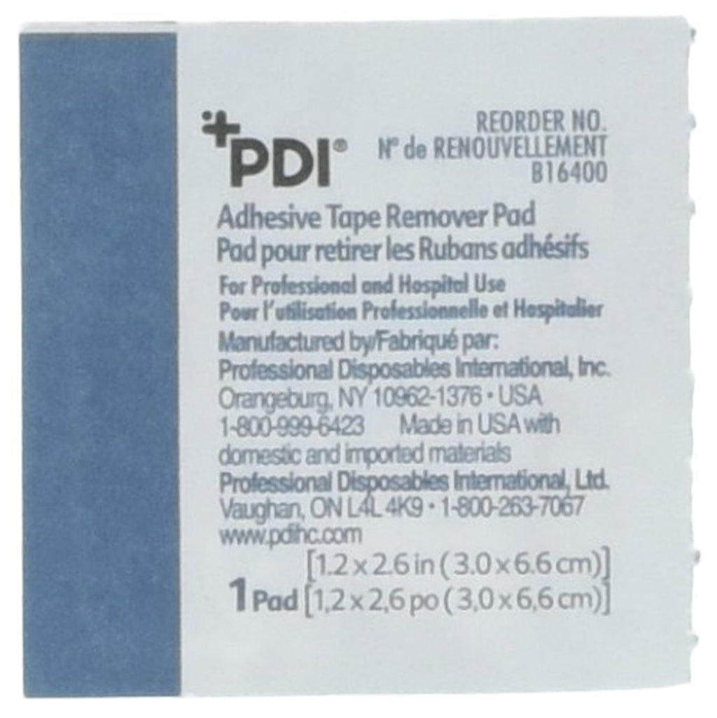 PDI Healthcare B16400 Adhesive Pad Remover, Pack of 100