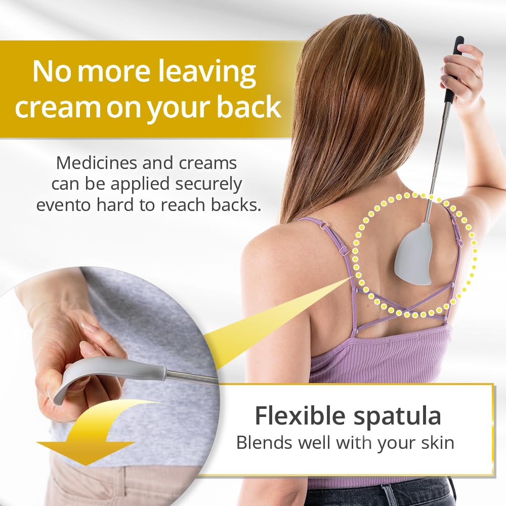 ROUNDS Cream Applicator for Back Redesign Lotion applicator Telescopic Stick Ointment Body Oil Medicine