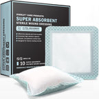 EVERLIT Super Absorbent Dressing for Wound Care | Nonstick Soft Surgical Gauze Pad for Heavily Exuding Wounds | Large Sterile No