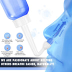 Showvigor Neti Pot Sinus Rinse Bottle - Gentle Nasal Wash Bottle Nose Cleaner for Effective Pressure Irrigatio 300 ML with 20 Na