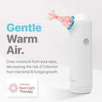 Ear Dryer | USA | Rechargable Ear Water Drying Aid with Red Light Therapy Delivers Gentle Warm Air to The Ear to Combat Annoying