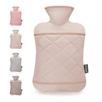 BYXAS Hot Water Bag with Cover-2.0L BPA Free PVC Hot Water Bottle Odorless Superior Material Hot Water Bottle Bag-Light Pink