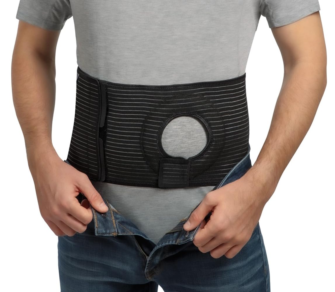 Movibrace Abdominal Ostomy Belt for Post-Operative Care after Colostomy or Ileostomy Surgery (Medium)