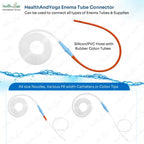 SoulGenie HealthAndYoga Enema Tube Connector- Gradual Step Ridges to Join Different Width - 8mm to 16mm Diameter Hoses - Enema S