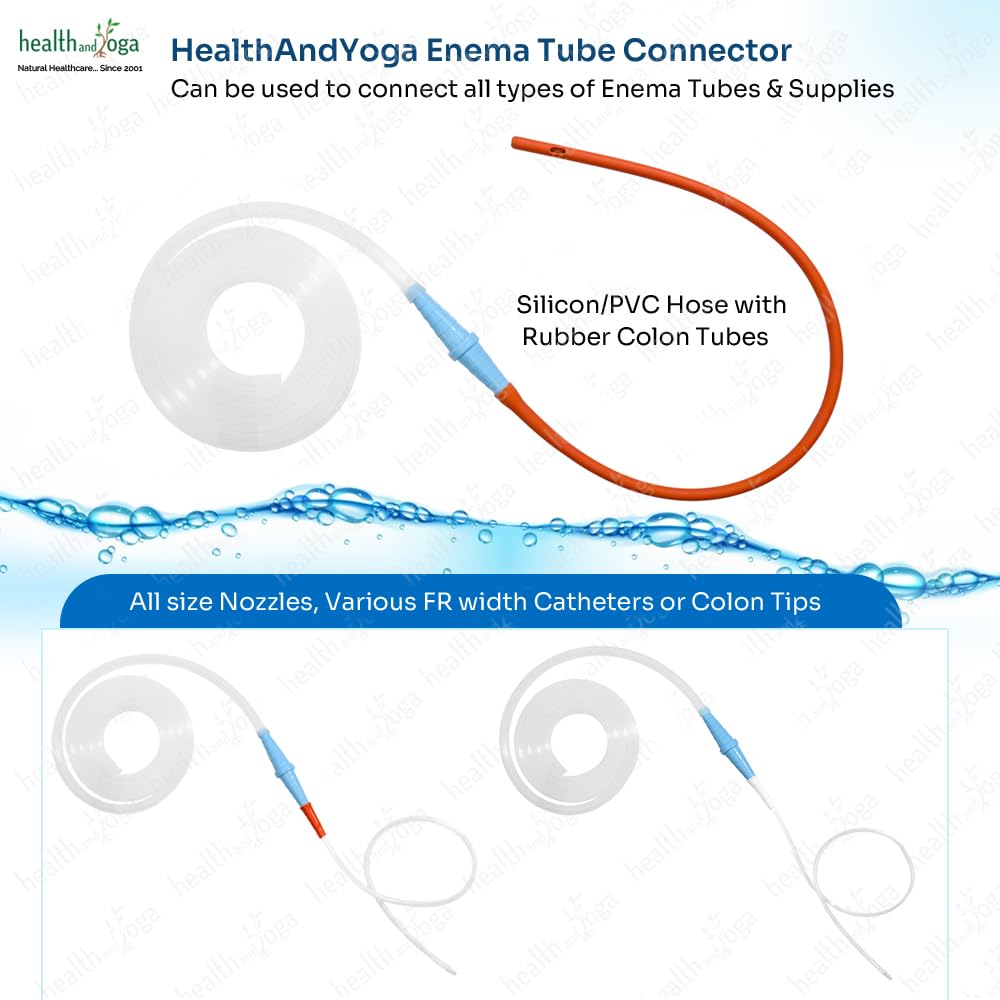 SoulGenie HealthAndYoga Enema Tube Connector- Gradual Step Ridges to Join Different Width - 8mm to 16mm Diameter Hoses - Enema S