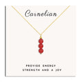 SmileBelle Red Necklace as Valentines Day Necklace for Her, 14K Gold Filled Carnelian Necklace as July Birthstone Crystal Pendan