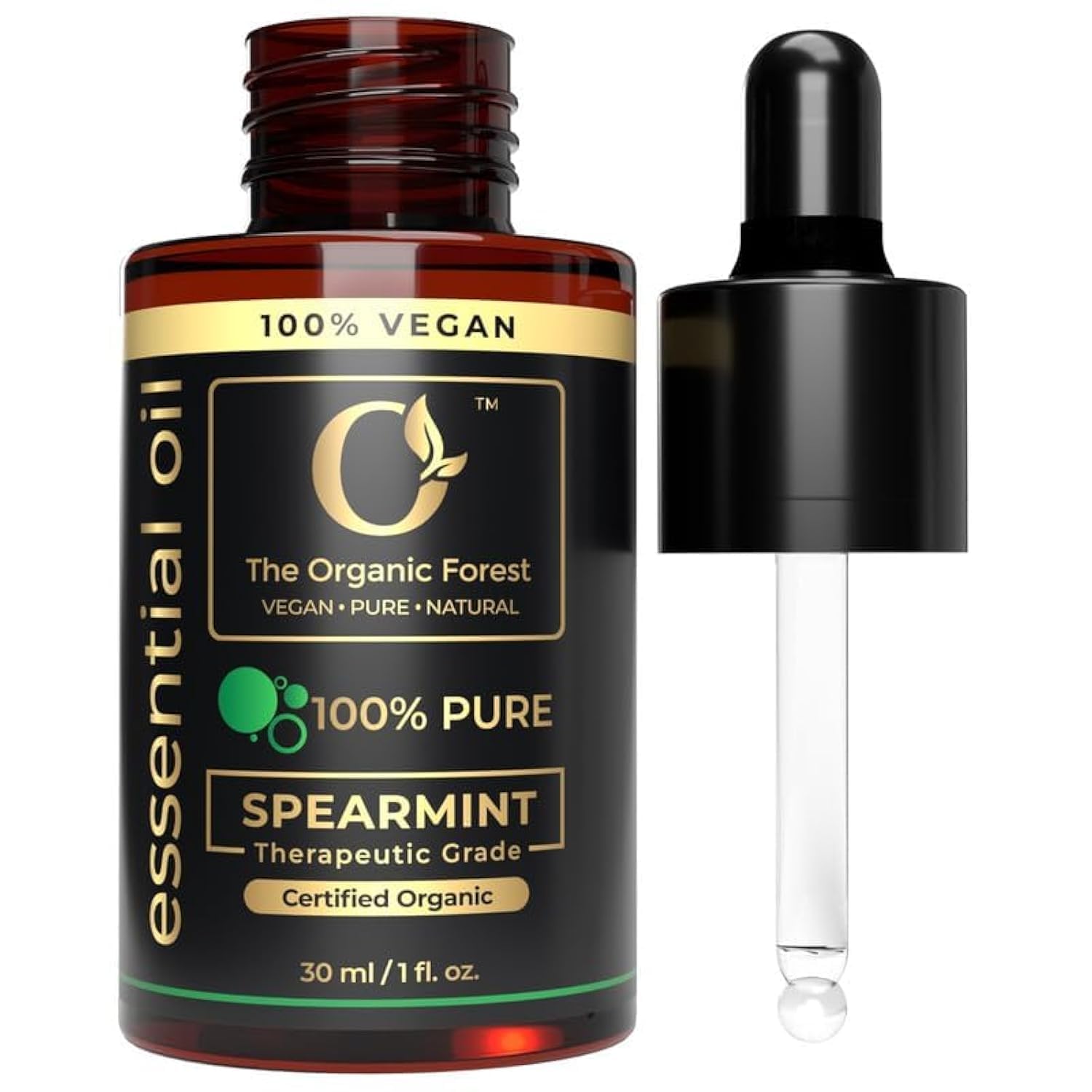 Spearmint Essential Oil - 100% Pure & Natural for Face, Skin and Diffuser | Organic Spearmint Oil for Facial Hair Care, PCOS, Ar