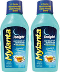 Mylanta Antacid and Gas Relief, Tonight Formula, Honey-Chamomile, 12 Fl Oz (Pack of 2)