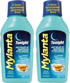 Mylanta Antacid and Gas Relief, Tonight Formula, Honey-Chamomile, 12 Fl Oz (Pack of 2)