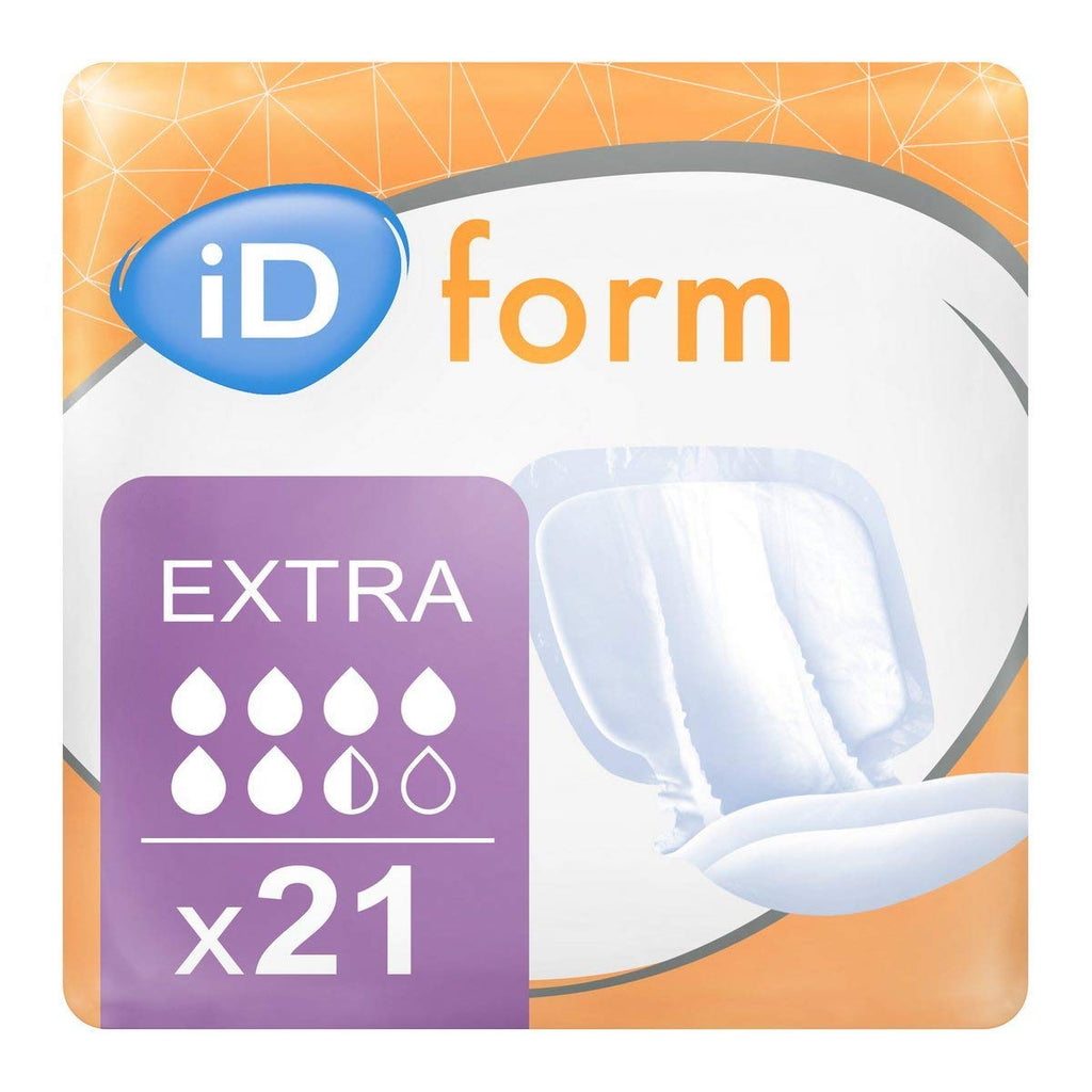 iD Expert Form Disposable Extra Incontinence Pads, Mens and Womens, Disposable Briefs, Anti-Leak Protection, Wetness Indicator