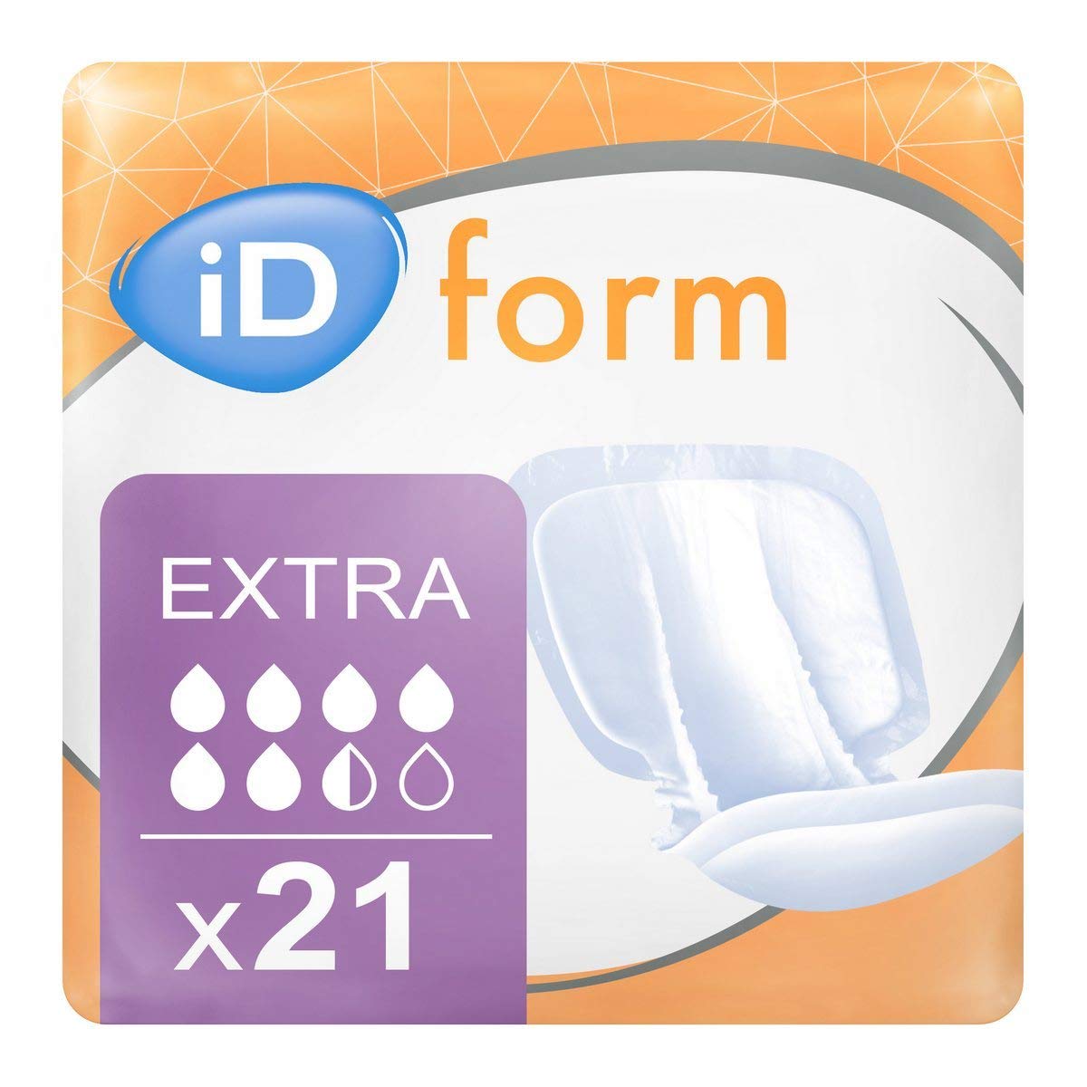 iD Expert Form Disposable Extra Incontinence Pads, Mens and Womens, Disposable Briefs, Anti-Leak Protection, Wetness Indicator