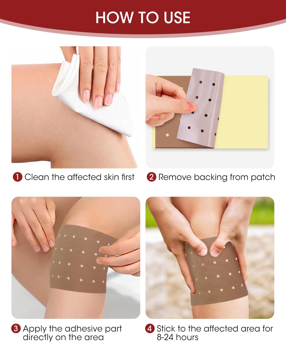 MQXUNMI Tiger Patches, 60 Counts Chinese Tiger Plaster Ultra Strength Heat Patches, 24 Hour Long Lasting Joint Patches for Muscl