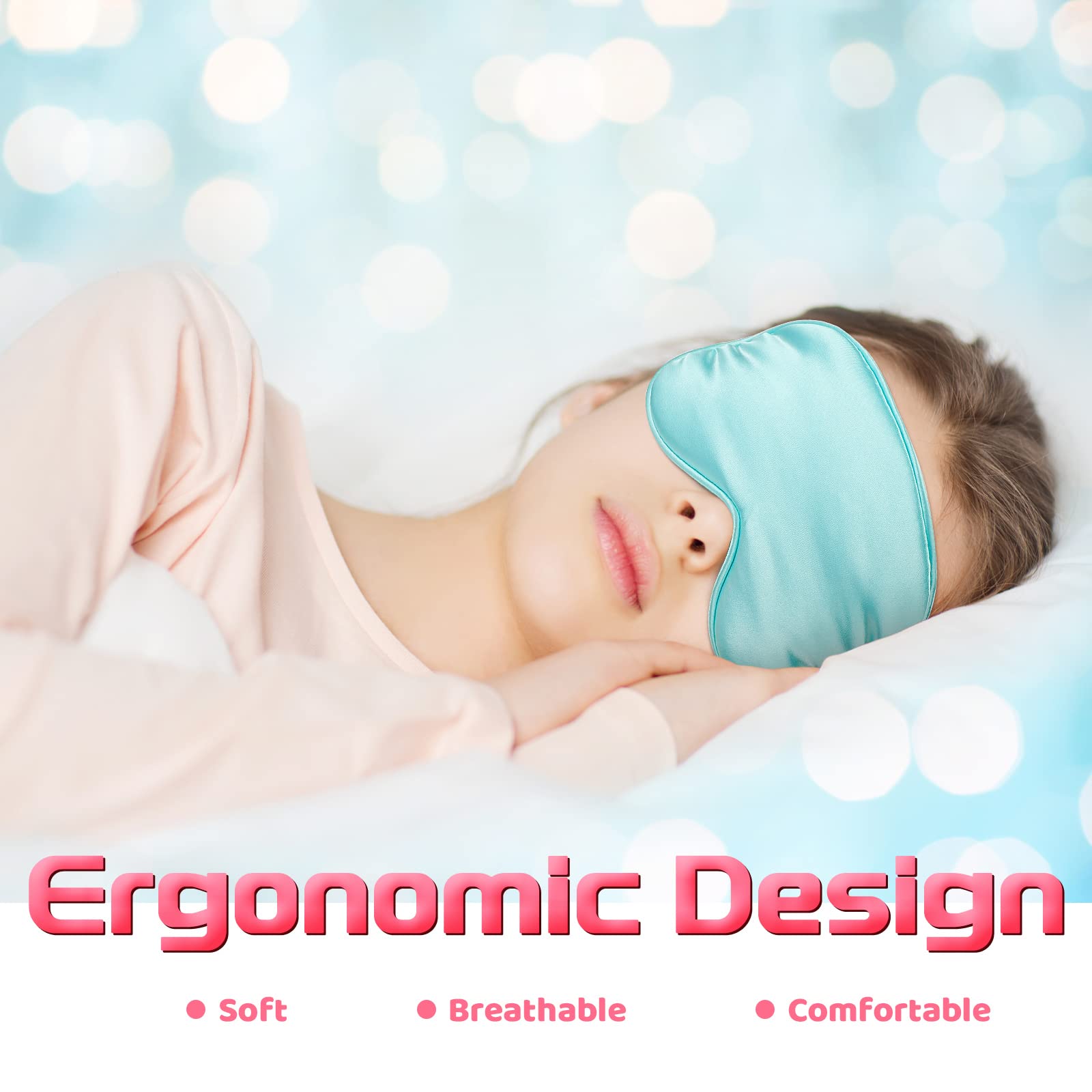 24 Pack Silk Eye Mask for Kids Smooth Soft Multicolor Blindfold with Adjustable Strap Lightweight Eye Cover Children Sleeping Ma