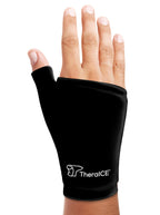 TheraICE Wrist Ice Pack - Soft Gel Ice Pack Wrap Thumb Brace for Either Wrist for Hot & Cold Hand Therapy - Fits Most Women - S/