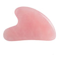 Mndrlin Natural Rose Quartz Crystal Jade Gua Sha Scraping Facial Massage Tool, Stone Scraping Scraper Board for SPA Reduce Fine 