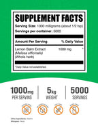 BulkSupplements.com Lemon Balm Extract Powder - Melissa Officinalis, Lemon Balm Supplement, Lemon Balm Powder - Vegan & Gluten F
