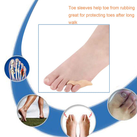 10 Pcs Pinky Toe Bunionette Corrector, Silicone Double - Loop Toe Separators for Tailors Bunion, Bunionette Protect and Pain Rel