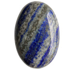 Loveliome Natural Lapis Lazuli Oval Polished Worry Stones, Healing Crystal Indoor Fountain Stones Massage Energy Anxiety Relief