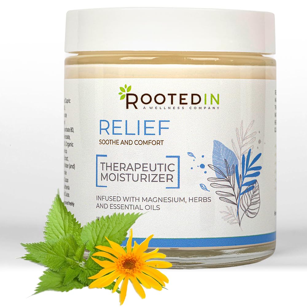 Relief Magnesium Cream Body Butter with Comfrey & Peppermint Essential Oil - Extra Strength Arnica Cream 11,000mg Pure Magnesium