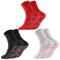 WenFeng 3 Pair Tourmaline Thermal Circulation Acupressure Self-Heating Shaping Socks, AFIZ Tourmaline Slimming Health Sock,Foot 