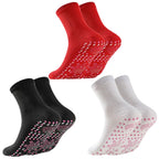 WenFeng 3 Pair Tourmaline Thermal Circulation Acupressure Self-Heating Shaping Socks, AFIZ Tourmaline Slimming Health Sock,Foot 