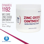 Dynarex 1192 Zinc Oxide Ointment, Soothes, Prevents, White, 15 oz. Jar, Pack of 12