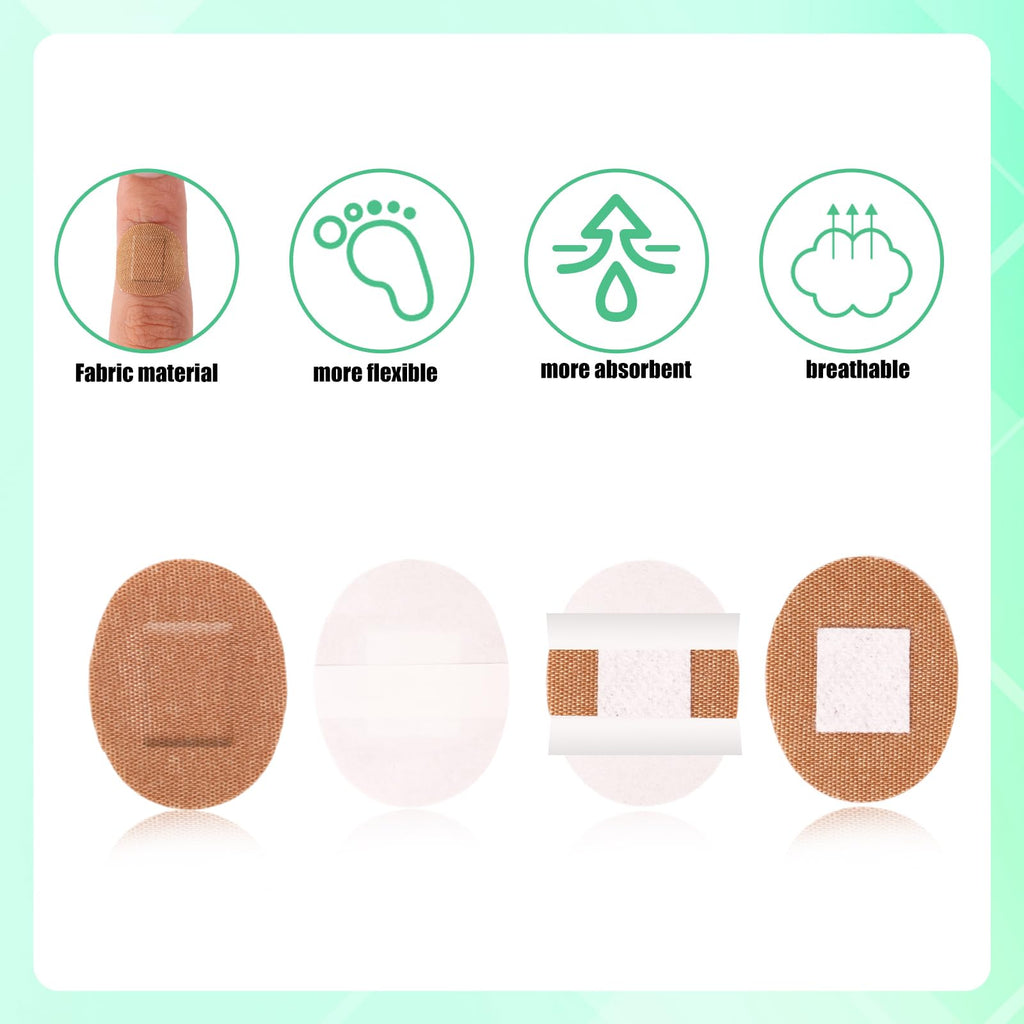120pcs Small Circle Bandages, 6 Sizes Flexible Fabric Adhesive Breathable Round & Oval Wound Protection and Hides Skin Spots Ide