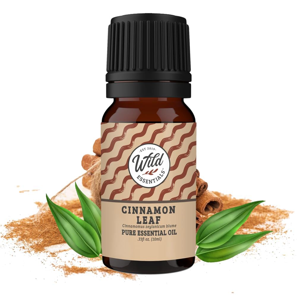 Wild Essentials Cinnamon Leaf 100% Pure Essential Oil - 10ml, Pure, undiluted, Uplifting for Health and Beauty