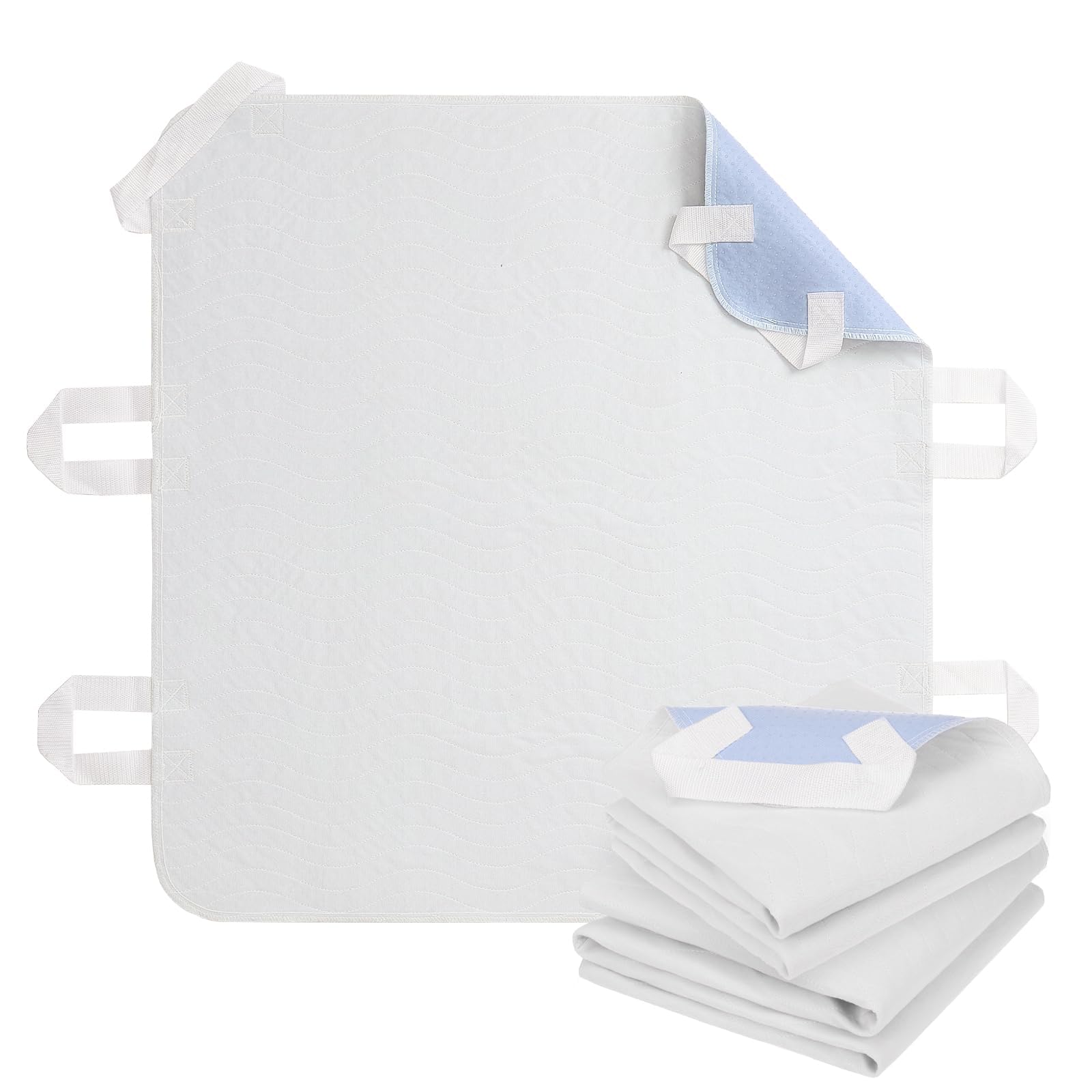 OUTCREATOR Positioning Bed Pads with Handles 34 x 36 (Pack of 2) Incontinence Washable Mattress Protector, Waterproof & Absorben