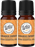 Wild Essentials Orange Sweet 100% Pure Essential Oil 2 Pack - 10ml, Therapeutic Grade, Made and Bottled in The USA