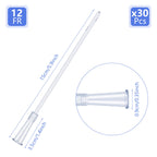 Nuanchu White PVC Replacement Tube Supplies Colon Tubes Kit Clear Replacements Hose with Flexible Rounded End for Smooth Insert