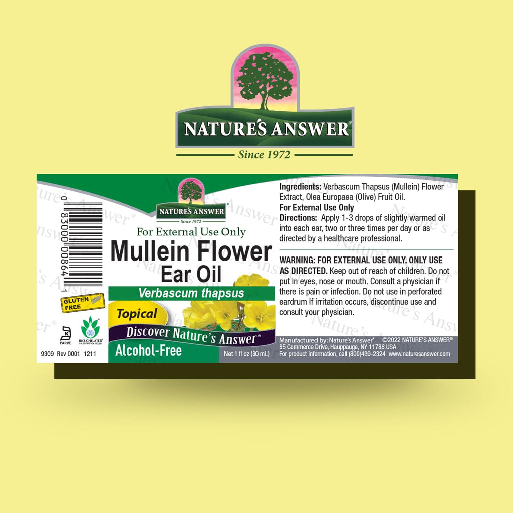 Nature's Answer Alcohol-Free Mullein Flower Ear Oil