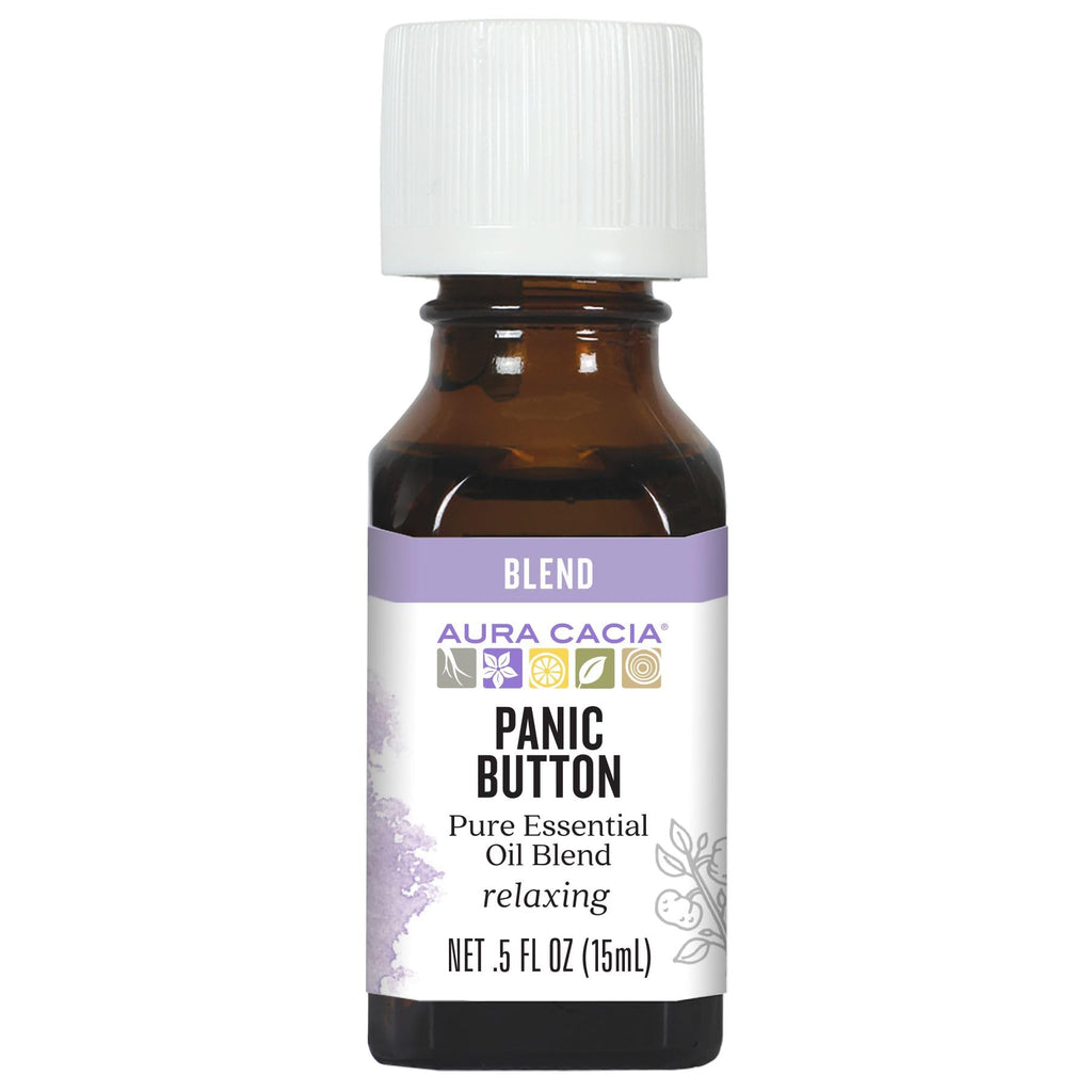 Aura Cacia Essential Solutions Oil Blend, Panic Button, 0.5 fluid ounce (Pack of 2)