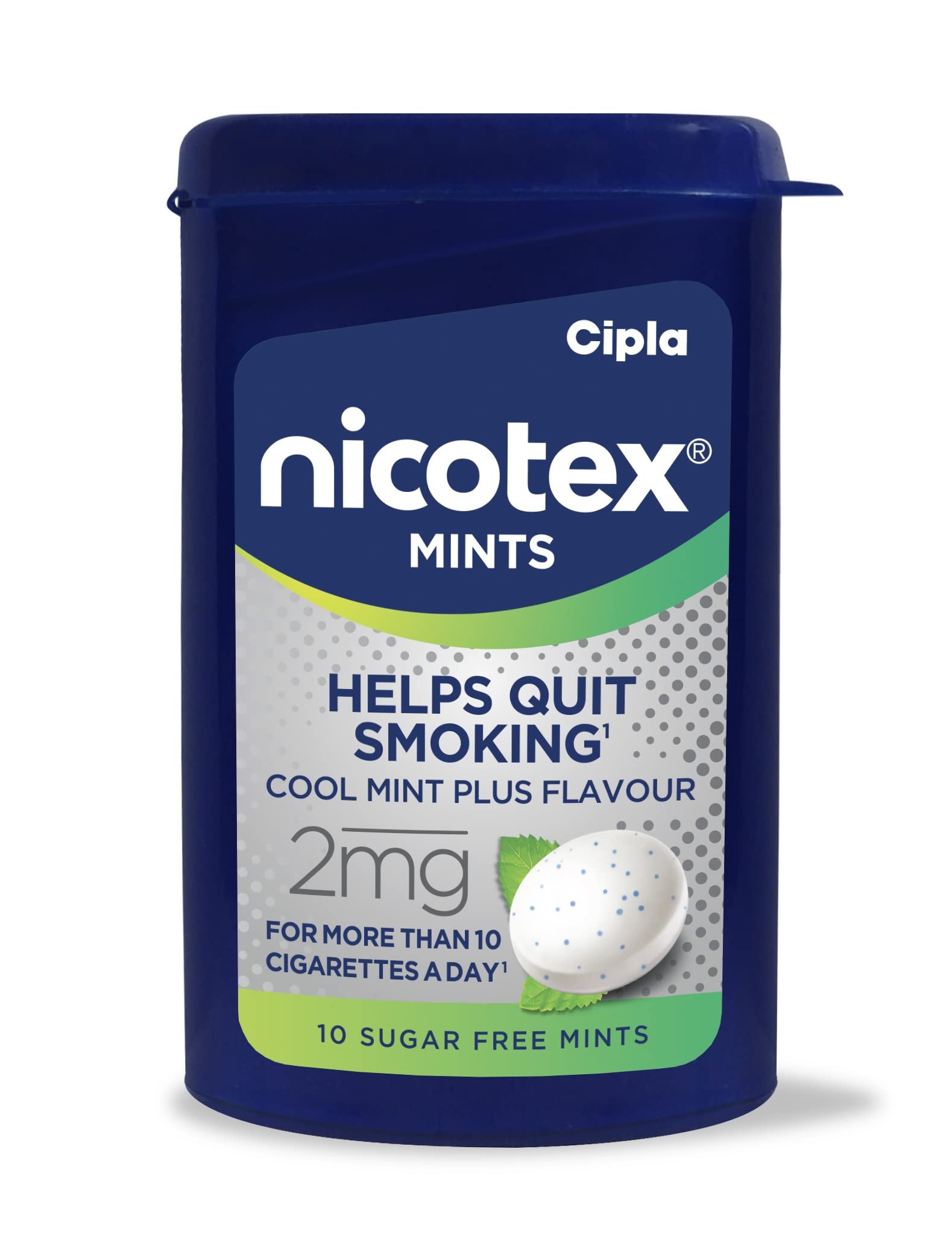 Cipla Nicotex Mints | Nicotine 2Mg Lozenges (30 Pcs)| Helps Quit Smoking | Sugar Free | Cool Mint Plus Flavour (10 * 3 Pcs)
