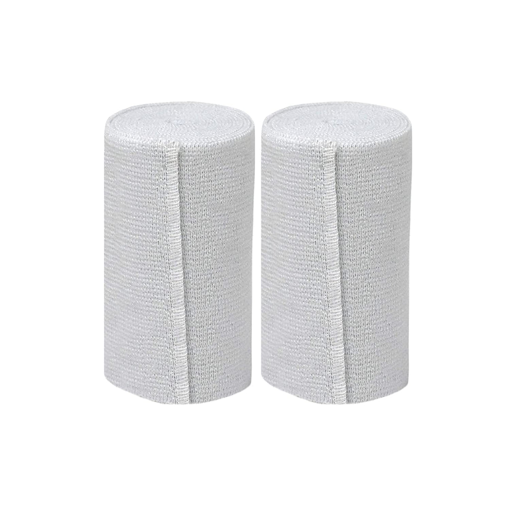 Nexskin 4 Letex Free Bandges - Comfort Elastic Bandage with Single Hook & Loop Closure - White, 2 Pack