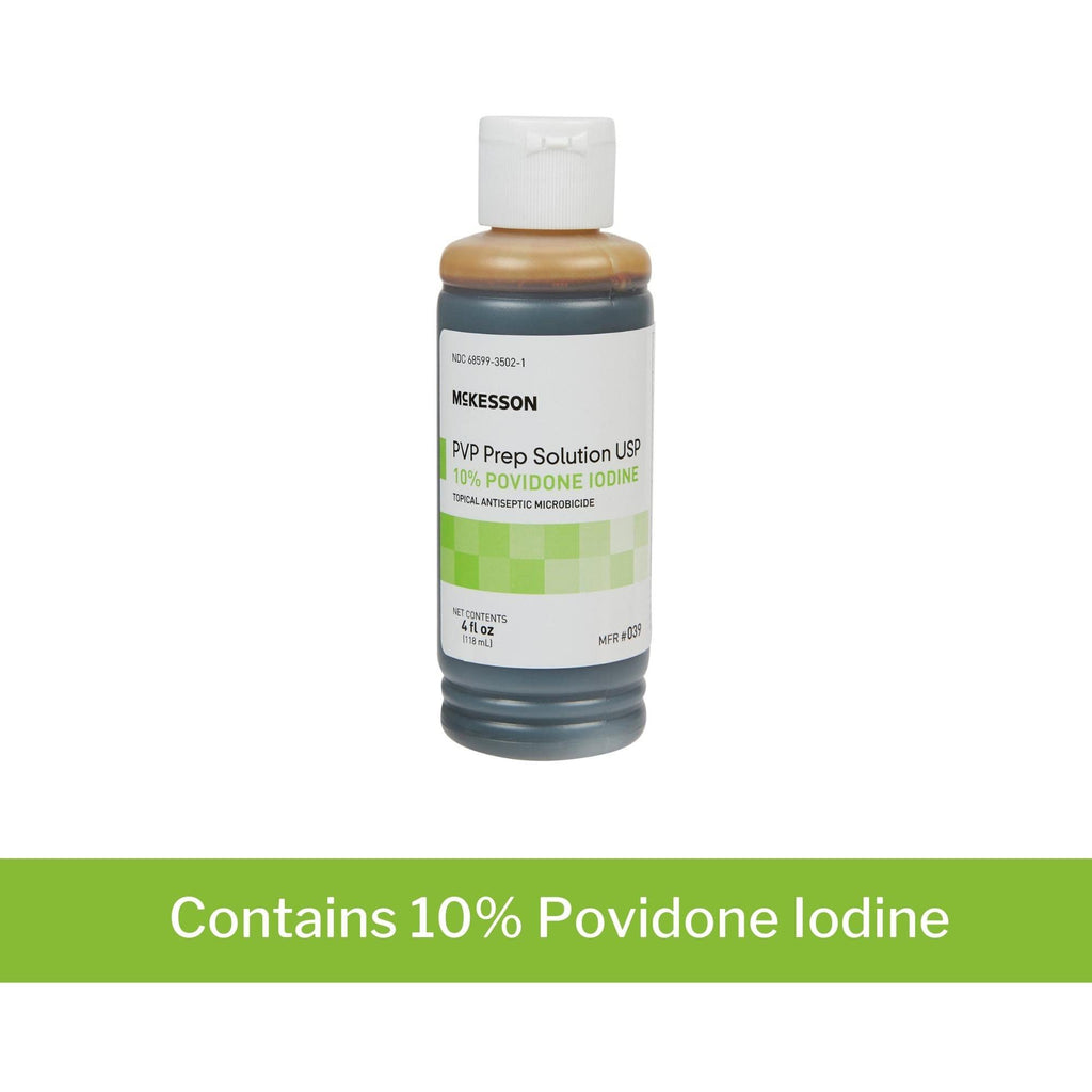 McKesson PVP Prep Solution USP, 10% Povidone-Iodine, 4 oz, 36 Count