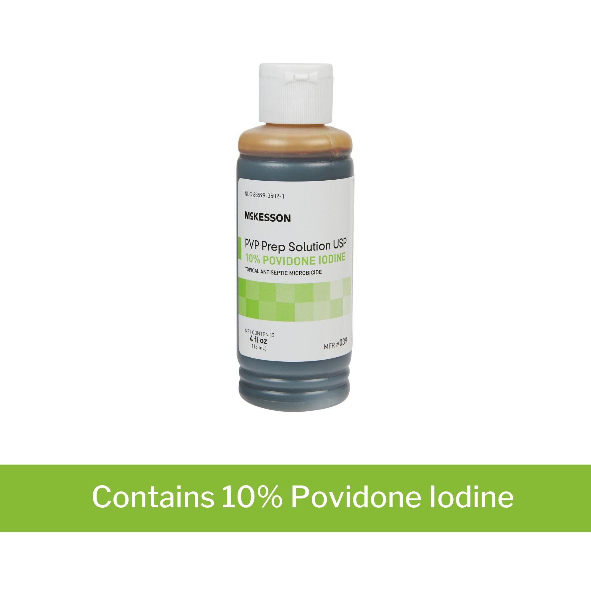 McKesson PVP Prep Solution USP, 10% Povidone-Iodine, 4 oz, 36 Count