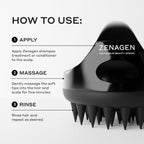 ZENAGEN Scalp Massager | Stimulates Scalp Circulation, Enhances Product Absorption, Promotes Relaxation & Scalp Health, Ergonomi