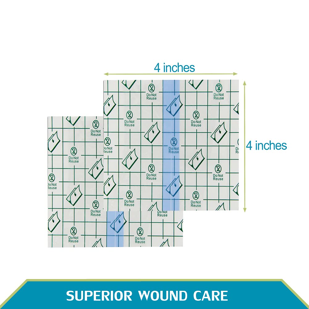 50 Pcs Waterproof Shower Protector Bandage 4x4 inch for Chest Chemo Dialysis Catheter Shower Cover Hemodialysis Port Surgery Inc