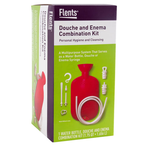 Flents Douche and Enema Combination Kit for Men and Women, Large Capacity, Multipurpose Cleaning System, Made with Comfortable M