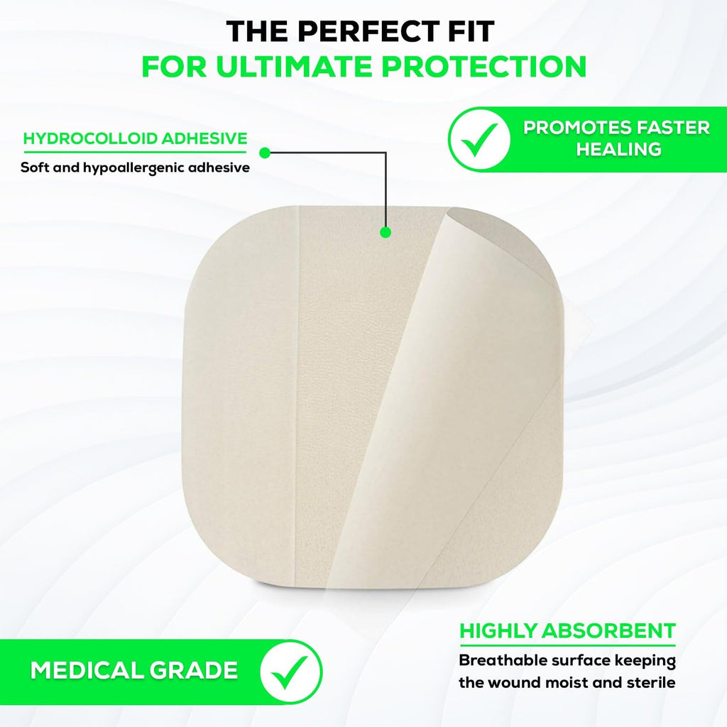MedVance TM Hydrocolloid - Hydrocolloid Adhesive Thin Dressing, 4x4, Box of 5 dressings