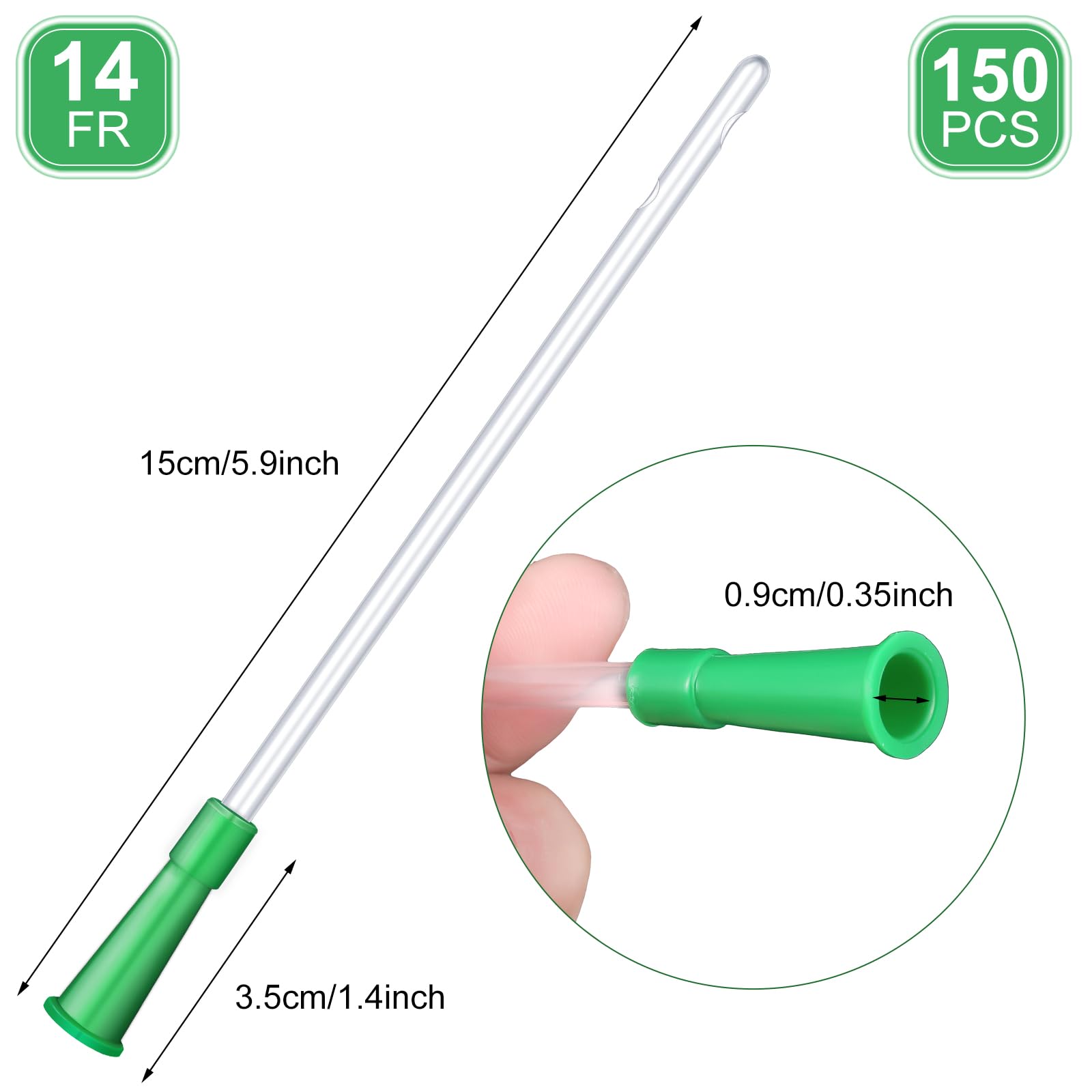 Nuanchu 150 Pieces PVC Replacement Tubings Supplies Tubes Kit Clear Replacements Hose with Flexible Rounded End for Smooth Inser