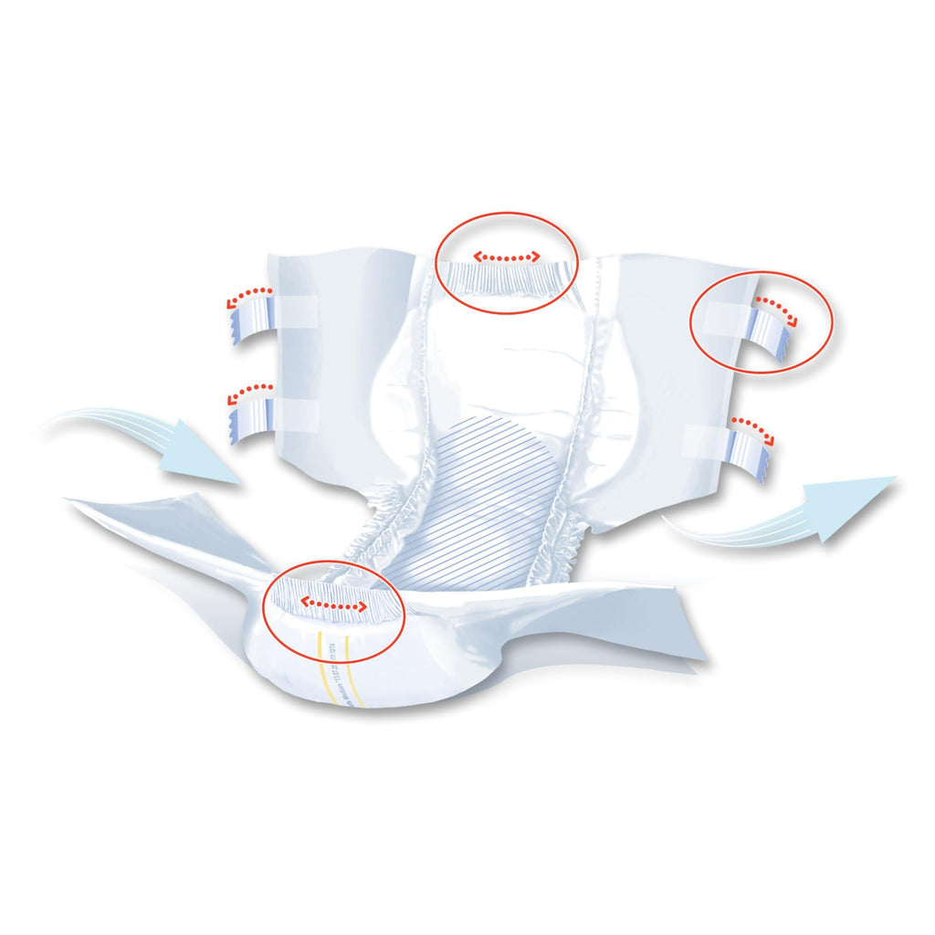 Seni Super Plus Adult Incontinence Brief M Heavy Absorbency Breathable/Overnight, S-ME25-BP1, Severe, 50 Ct