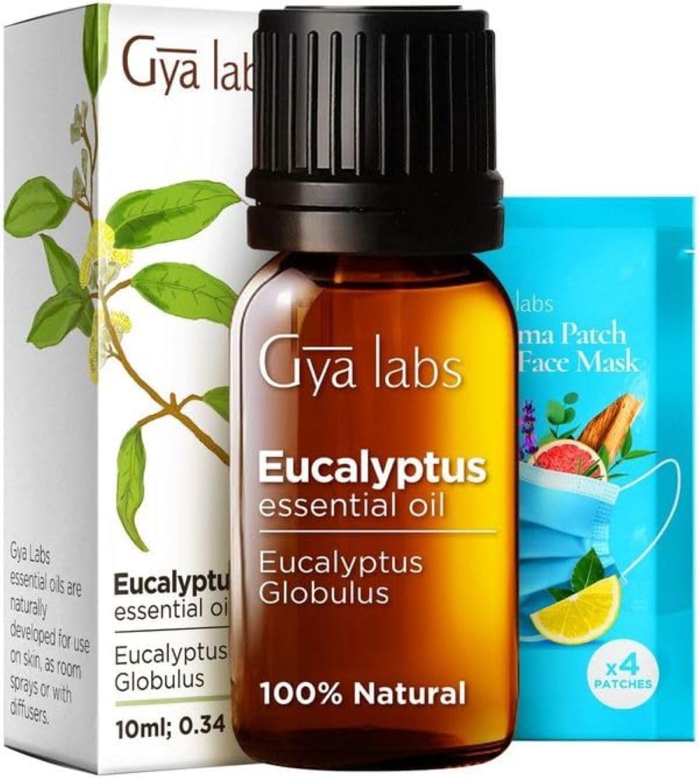 Gya Labs Eucalyptus Essential Oil for Diffuser - Eucalyptus Oil for Skin - Eucalyptus Essential Oil for Aromatherapy Humidifier 