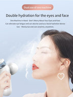 Portable Eye Mist Steamer for Dry Eye Relief - Heated Eye Mask & Mini Eye Hydrating Soothing Sprayer for Moisturizing & Cleaning